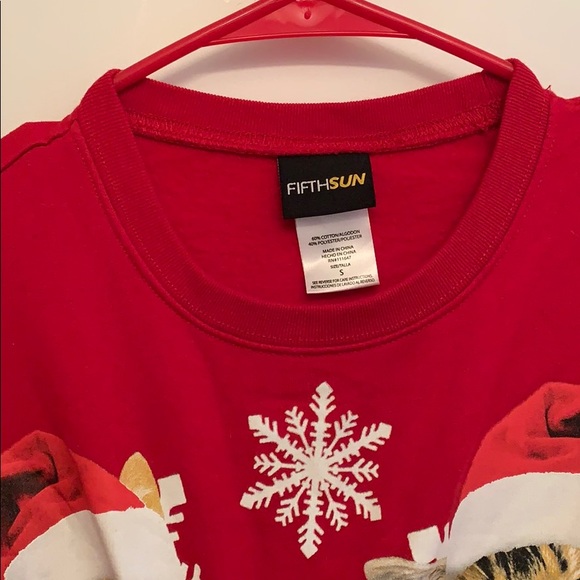 Santa Hat Cat Christmas Sweater - Picture 2 of 4